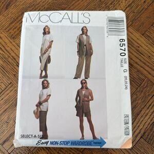 MCCALL'S 6570 WOMENS SET PATTERN UNCUT 20-24